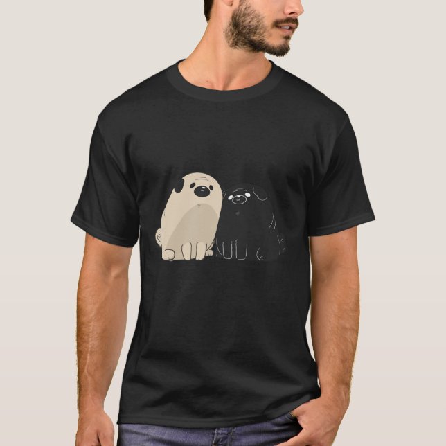 Pug Kärlek Classic T-Shirt 176 (Framsida)