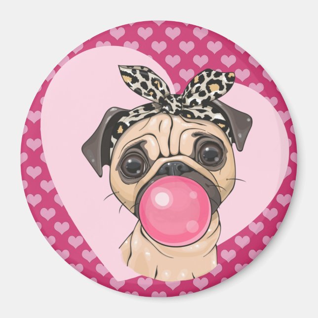 Pug Kärlek Magnet (Framsidan)
