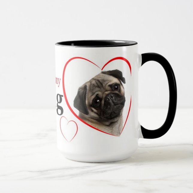 Pug Kärlek Mugg (Höger)