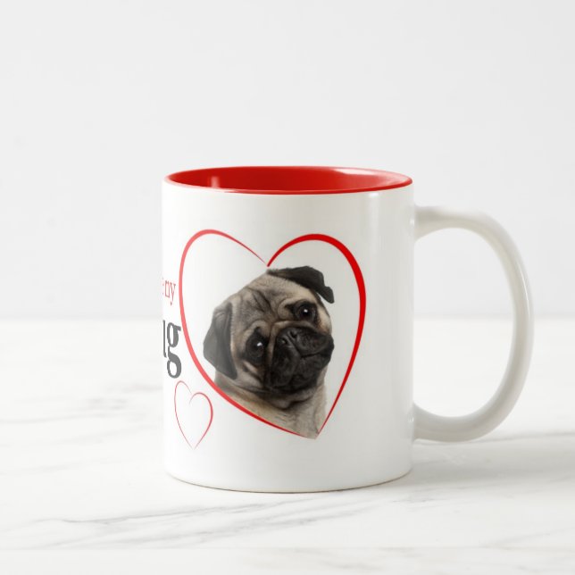 Pug Kärlek Mugg (Höger)