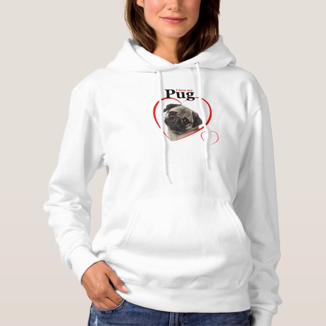 Pug Kärlek Shirt Tee (Framsida)