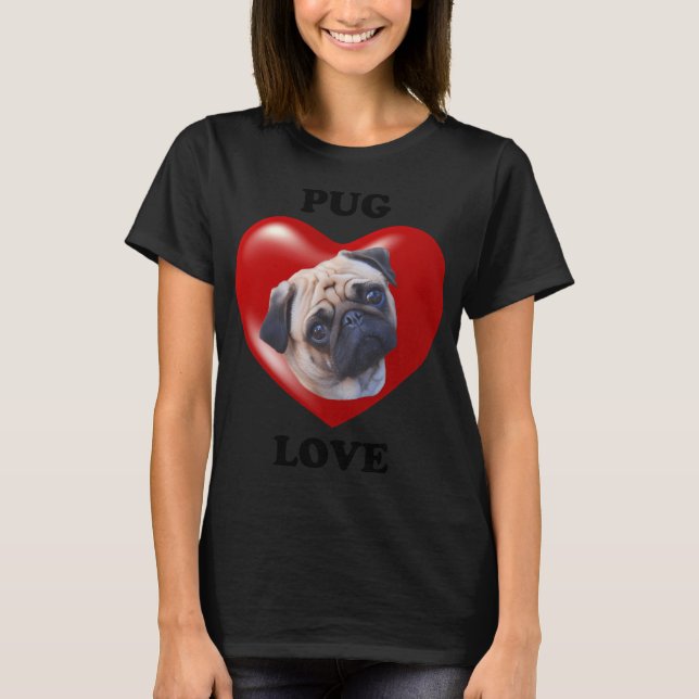 Pug kärlek t shirt (Framsida)