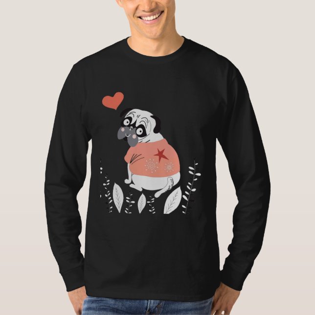 Pug kärlek tshirt Classic T-Shirt 193 (Framsida)