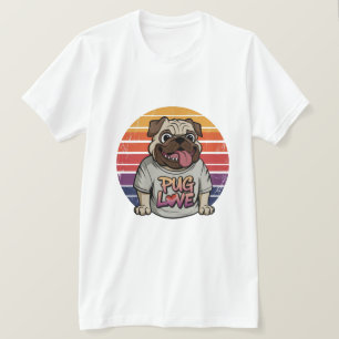 Pug Kärlek Vibes T Shirt
