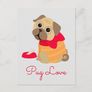 Pug Kärlek-yngdynga valpar hund Vykort