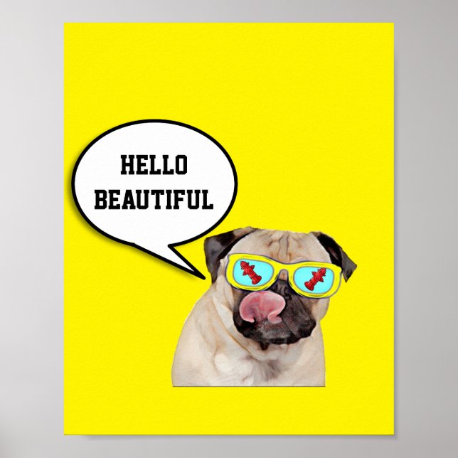 Pug-kärleksfull brandsläckare poster (Framsidan)