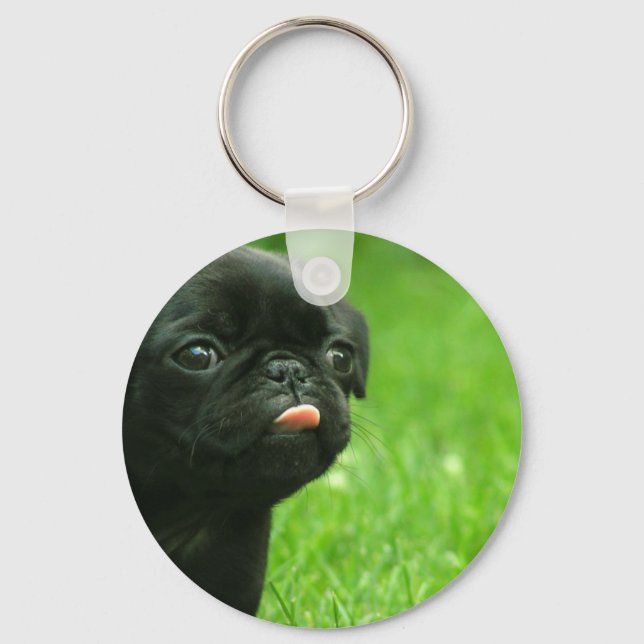 Pug Keychain Nyckelring (Framsida)