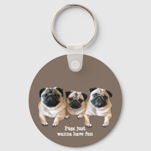 Pug Keychain Nyckelring