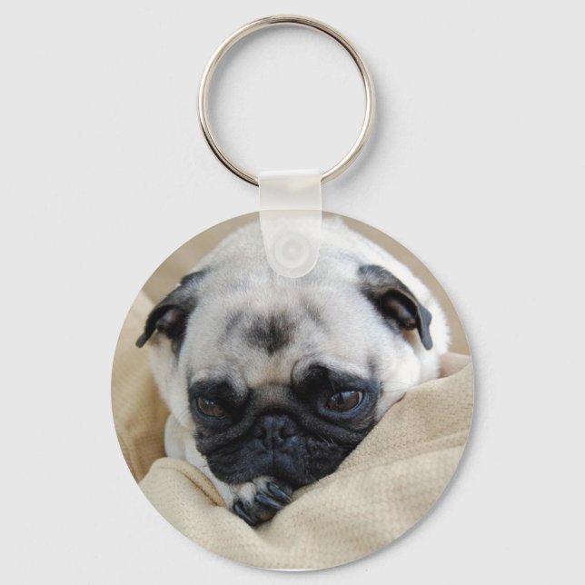 Pug Keychain Nyckelring (Framsida)
