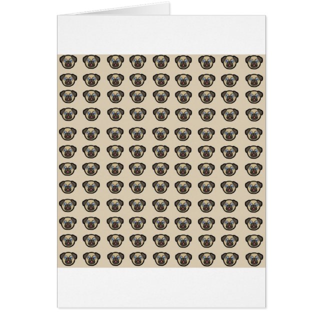 pug klinker bakgrund hälsningskort (Framsidan)