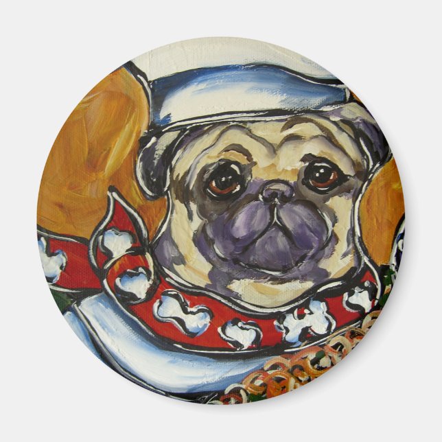 Pug kock magnet (Framsidan)