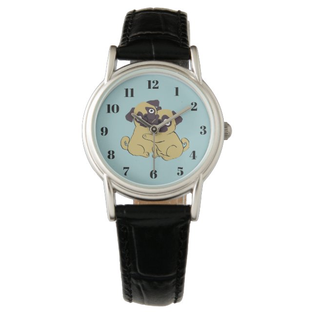 Pug kram  armbandsur (Framsida)