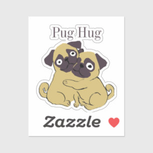 Pug kram  klistermärken