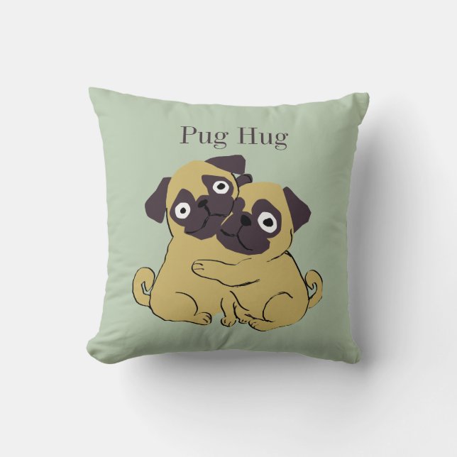 Pug kram  kudde (Framsida)