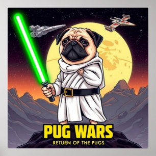 Pug Krig Retur Pugs Pugs Poster
