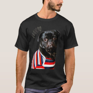 Pug Kvinnor Män Pug Mamma Pappa Liv Kärlek Hund Dj T Shirt