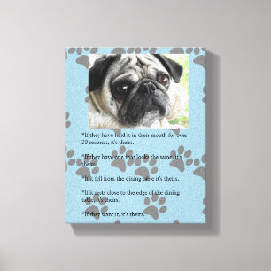 PUG-lagar med namnet Posession white Pug Canvastryck