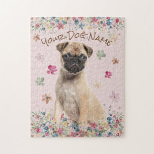 Pug Ledsen Hund Ansikte Pussel