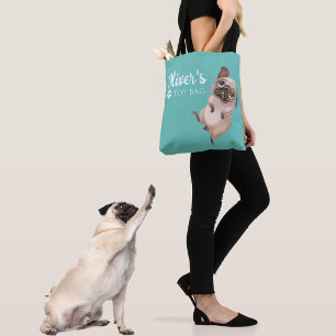 Pug Leksak Tote Bag Tygkasse