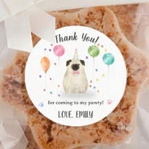 Pug Lets Hund Birthday Tack