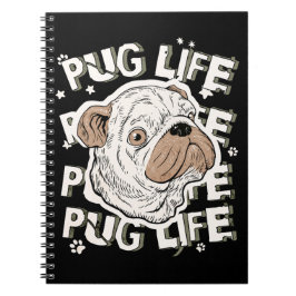 Pug Life Animal Hund Anteckningsbok