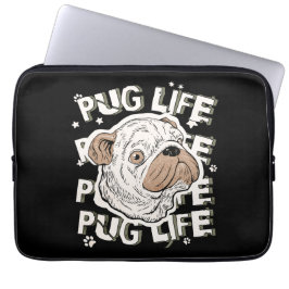 Pug Life Animal Hund Laptop Fodral