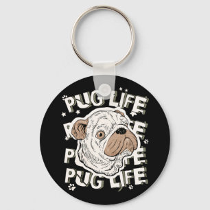 Pug Life Animal Hund Nyckelring