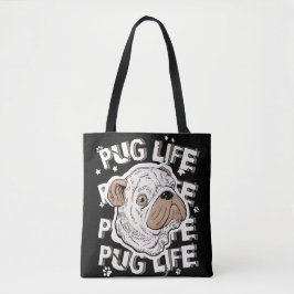Pug Life Animal Hund Tygkasse