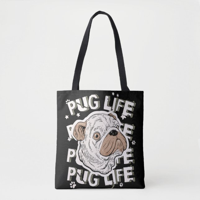 Pug Life Animal Hund Tygkasse (Framsida)