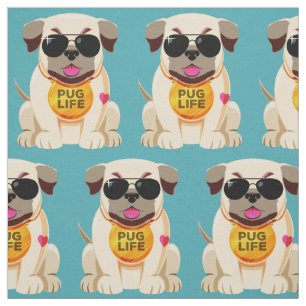Pug Life anpassningsbar färg väv Tyg