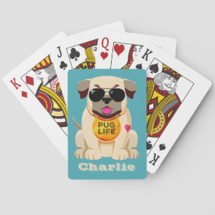 Pug Life-användarnamn och färg-spelkort Casinokort