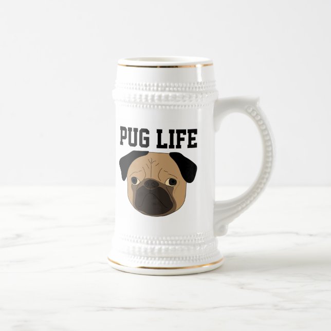 PUG LIFE BEER STEIN SEJDEL (Höger)