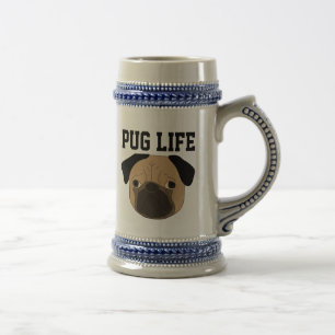 PUG LIFE BEER STEIN SEJDEL