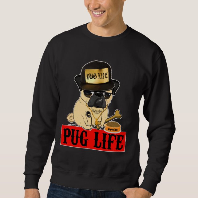 PUG LIFE Classic T-Shirt 350 Lång Ärmad Tröja (Framsida)