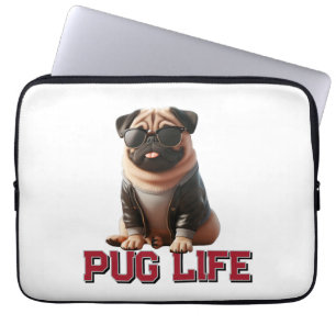 Pug Life Cute Pug Hund Laptop Fodral