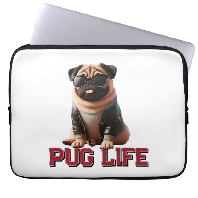 Pug Life Cute Pug Hund Laptop Fodral (Framsidan)