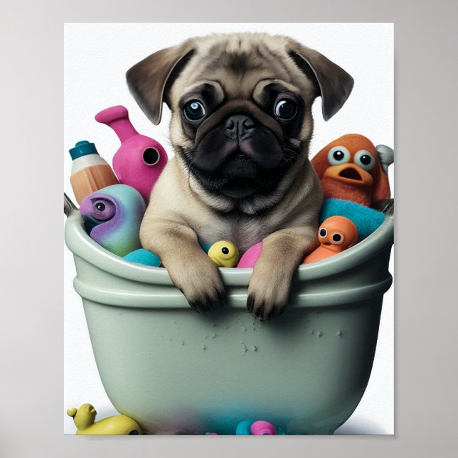 Pug Life: En Soapy Äventyr i badkaret Poster (Framsidan)