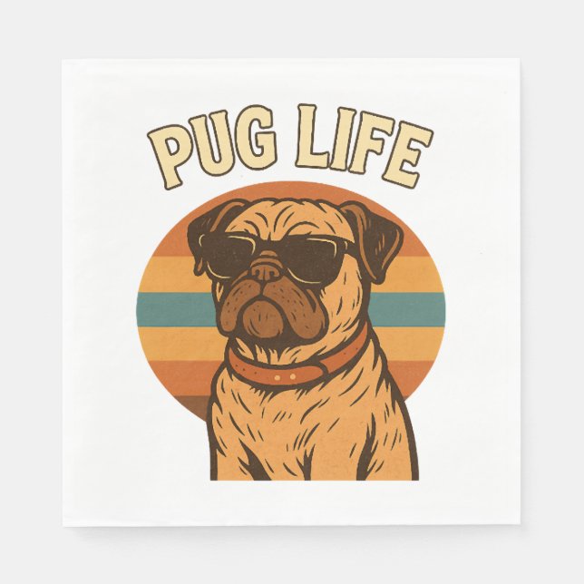 Pug Life Pappersservett (Framsidan)