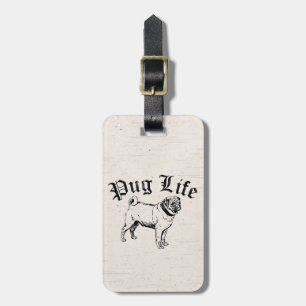 Pug Life Rolig hund Gangster Bagagebricka