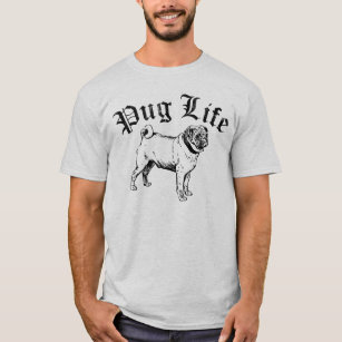 Pug Life Rolig hund Gangster Tee