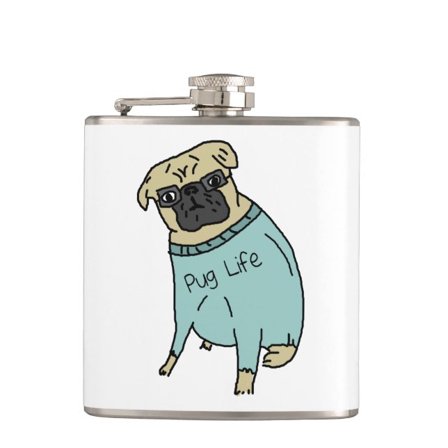 Pug Life - Rolig hund i en sötare Fickplunta (Framsidan)