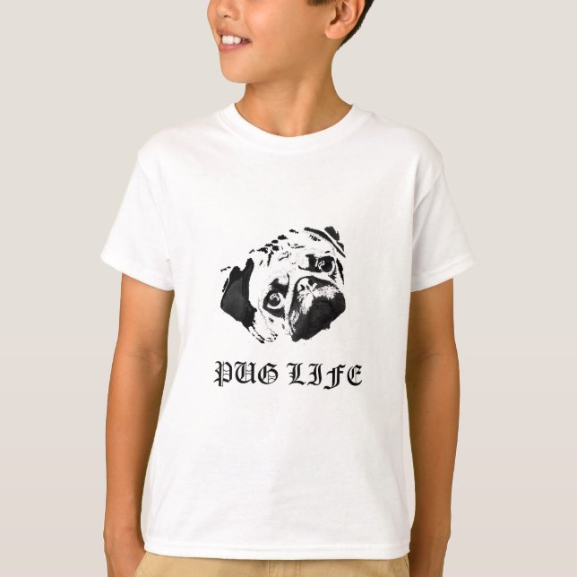 Pug Life T-shirt (Framsida)