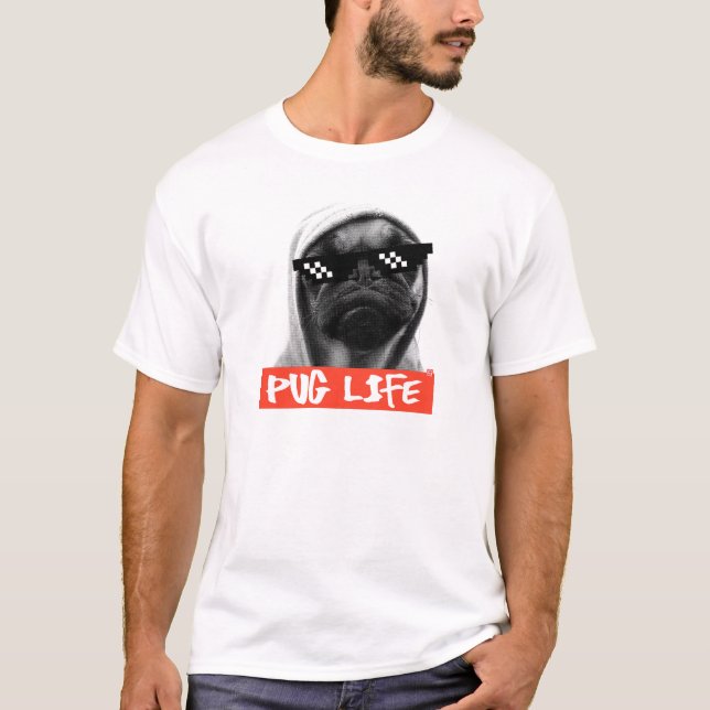 Pug Life T-shirt (Framsida)