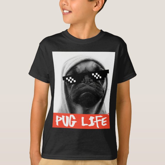 Pug Life T-shirt (Framsida)