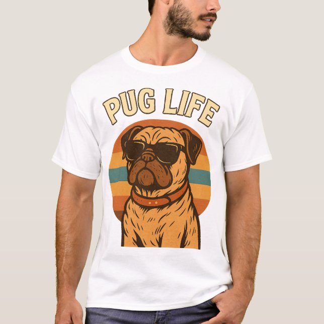 Pug Life T Shirt (Framsida)