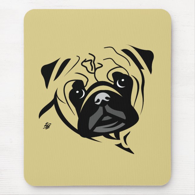 Pug Linjeporätt Musmatta (Framsidan)
