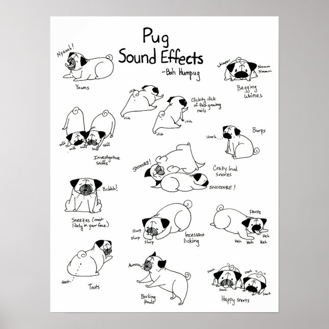 Pug Ljud-effekter Poster (Framsidan)
