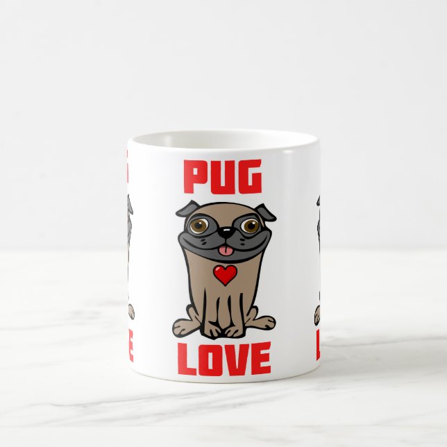 Pug Love #2 Kaffemugg (Center)