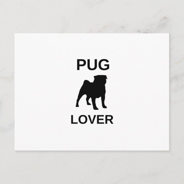 pug lover vykort (Framsida)