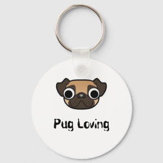 Pug Loving Keychain Nyckelring